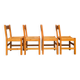 4 solid pine chairs Les Arcs