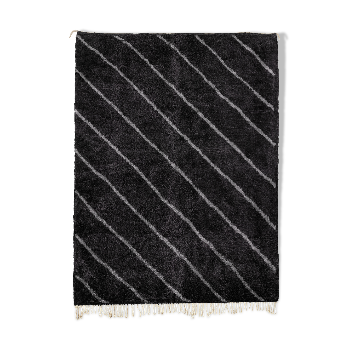 Modern Moroccan carpet black contemporary art 280x370cm