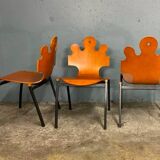 3 "Puzzle" chairs, designed by Essaime, France 1995