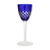 Baccarat crystal wine glass model Burgos cobalt blue