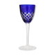 Baccarat crystal wine glass model Burgos cobalt blue