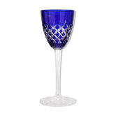 Baccarat crystal wine glass model Burgos cobalt blue