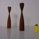 Danish Filigree Teak Candleholders, 1960s, Set of 2