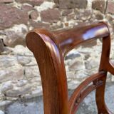 Siège fauteuil de bureau à crosse dans le goût anglais en acajou