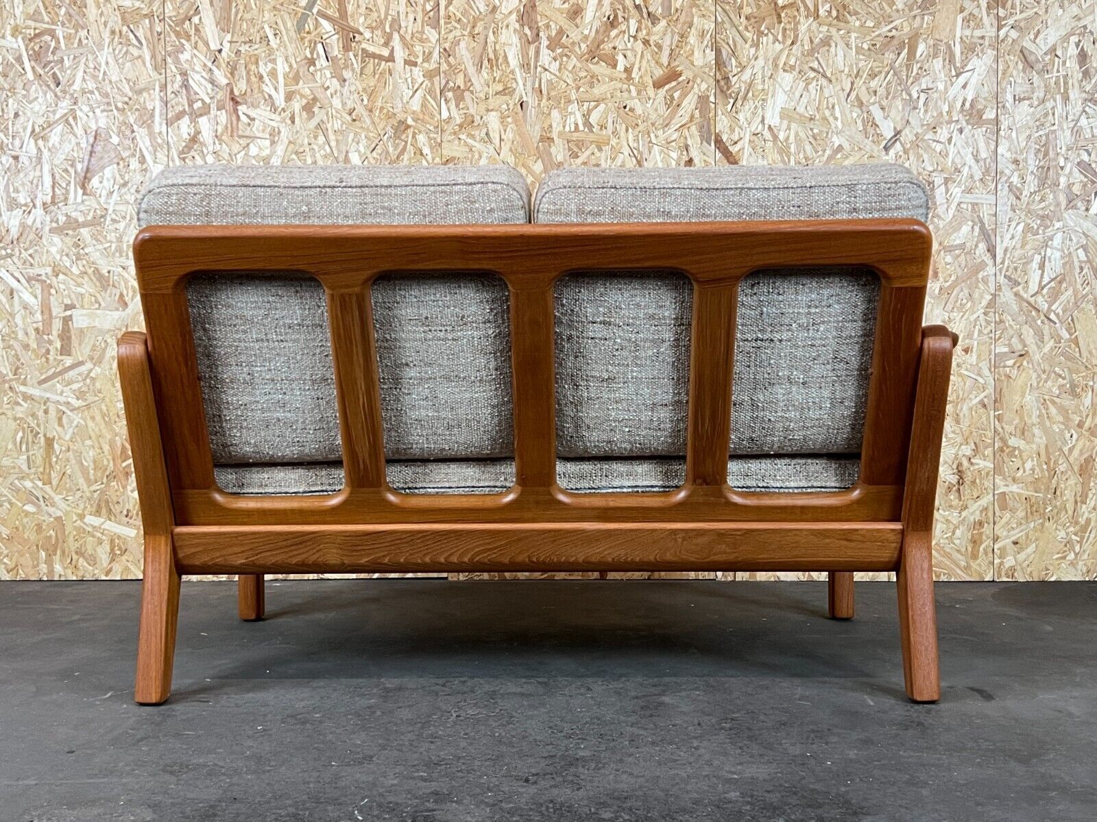 60s 70s teak sofa 2 seater couch J. Kristensen Danish Denmark Design