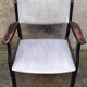 Armchair in wood and imitation leather