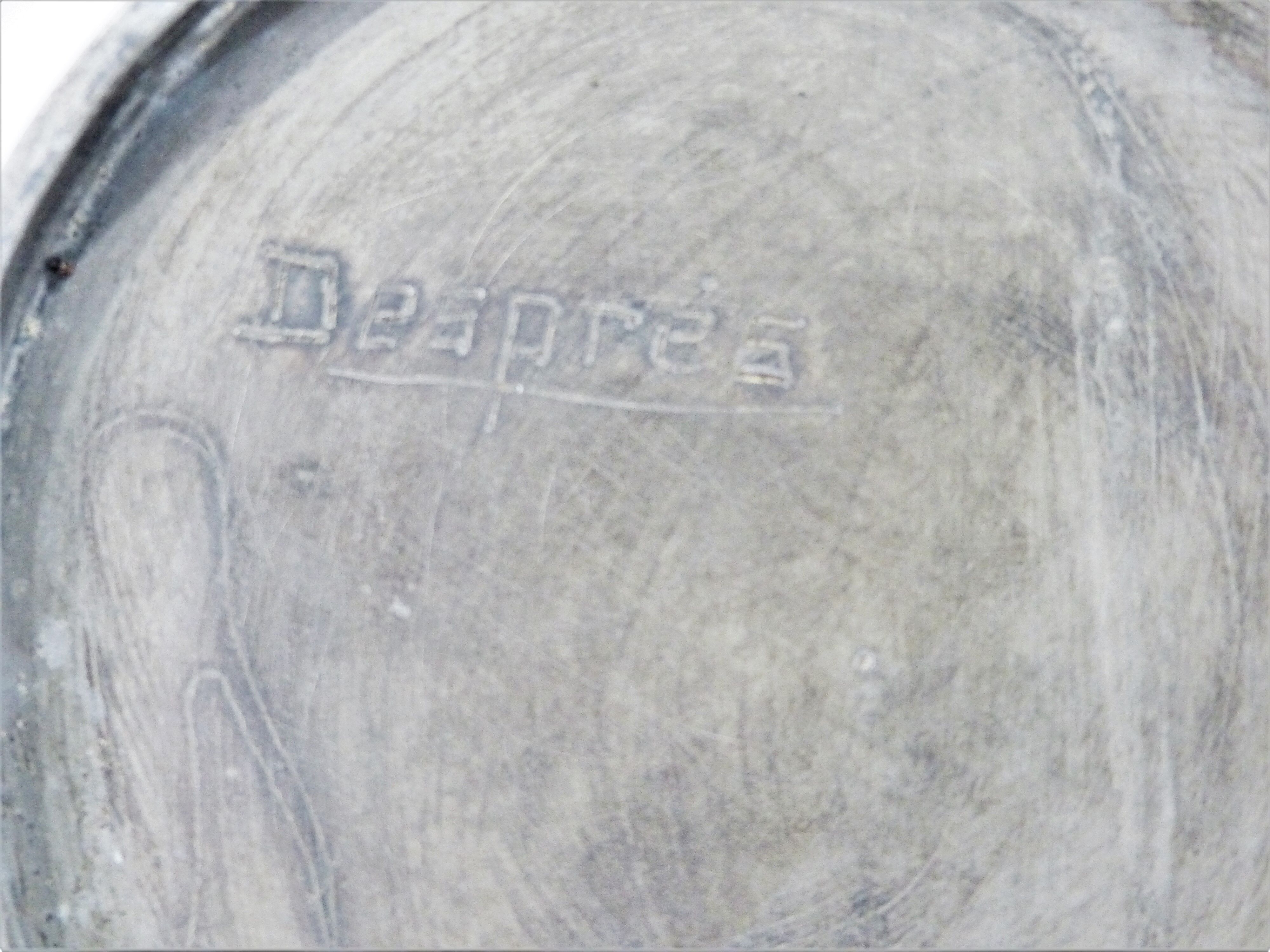 Tin pitcher by J.Despres 20th century