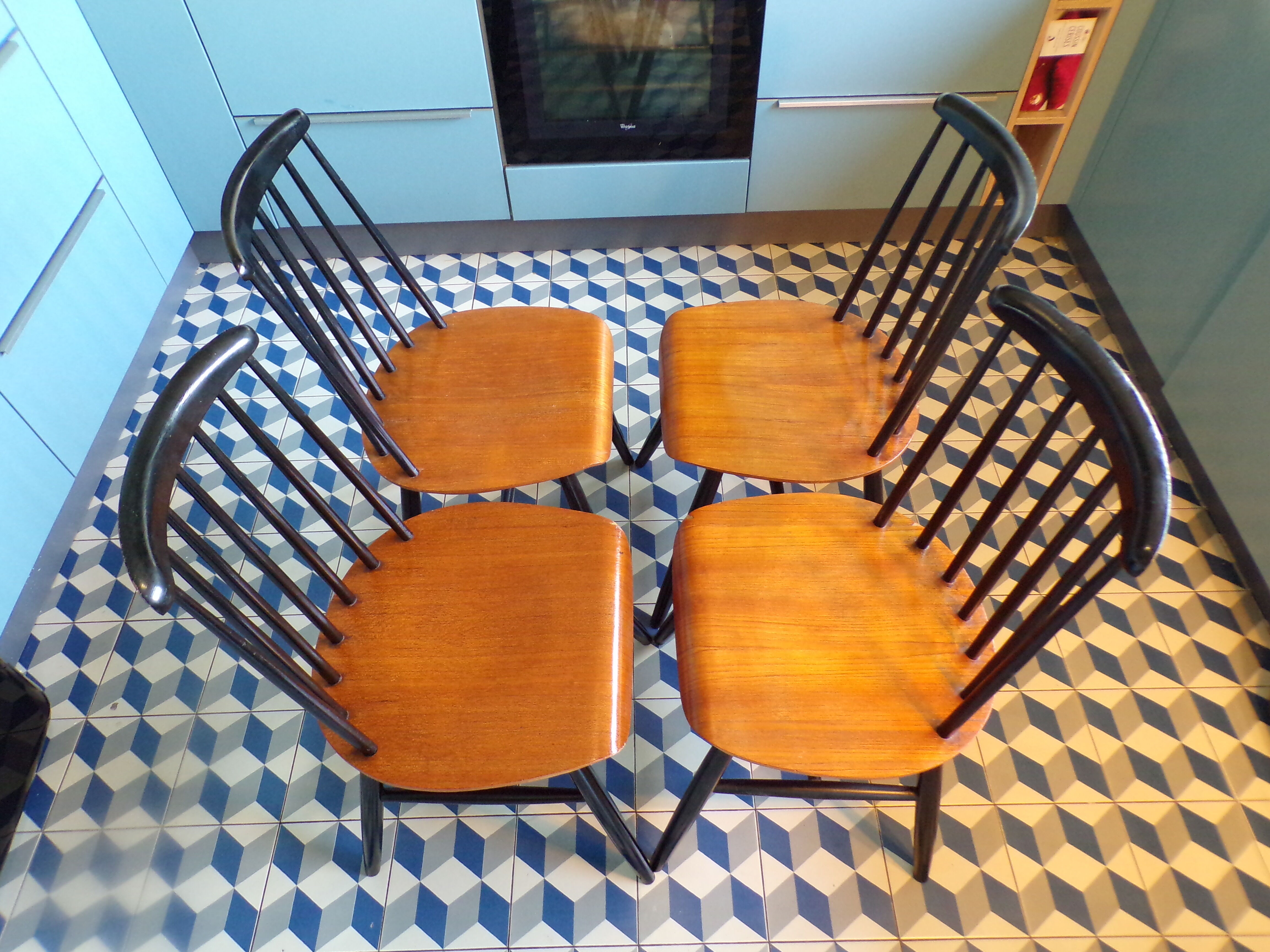 Set 4 Fanett chairs by Ilmari Tapiovaara