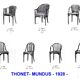 Chair/armchair Thonet No. A846, 1928/30, by Otto Prutscher, leather seat.