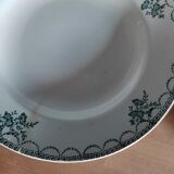 Assiettes creuses en porcelaine St Amand fleurs