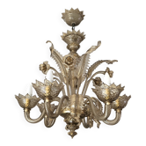Lustre en verre de Murano, 6 bras, début XX
