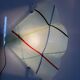 Set of Three Geometric Murano Glass Wall Sconces, Italy, 1980s