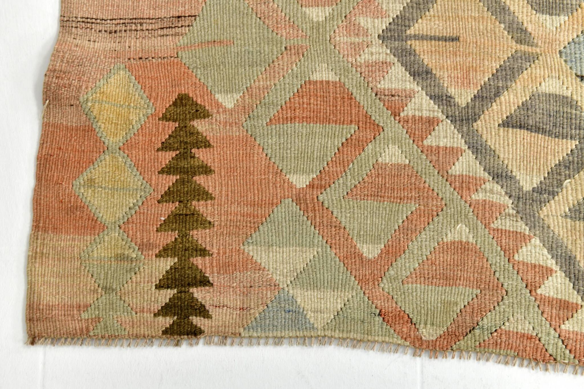5x7 Brown & Red Turkish Vintage Kilim Rug 148x223Cm SK 35162