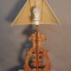 Golden wood lamp