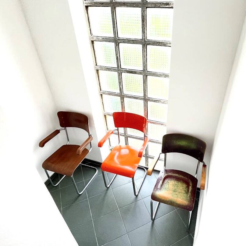 Functionalist - Bauhaus (arm)chair by Vichr, Czechoslovakia