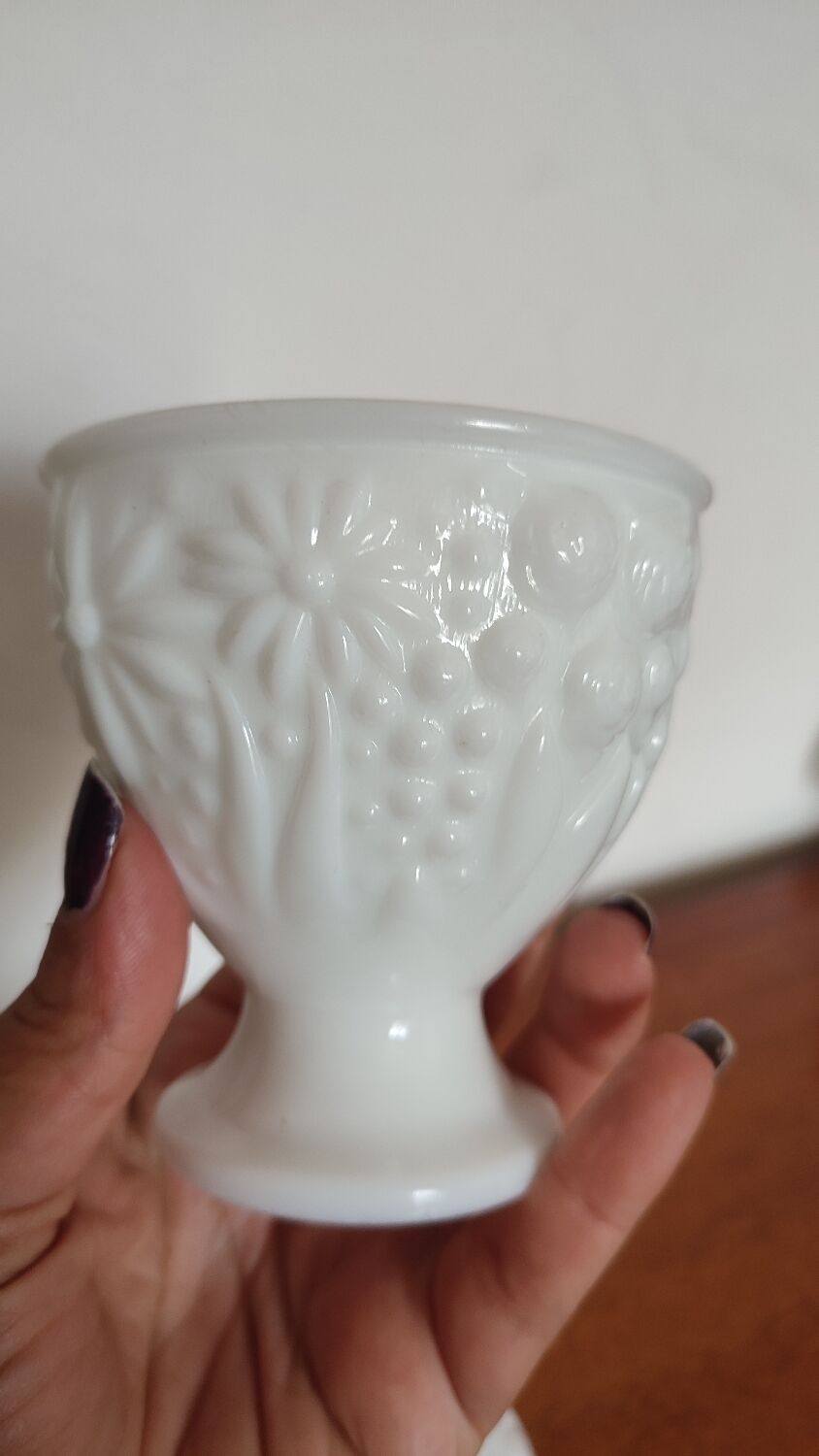 Avon pot on milk glass base