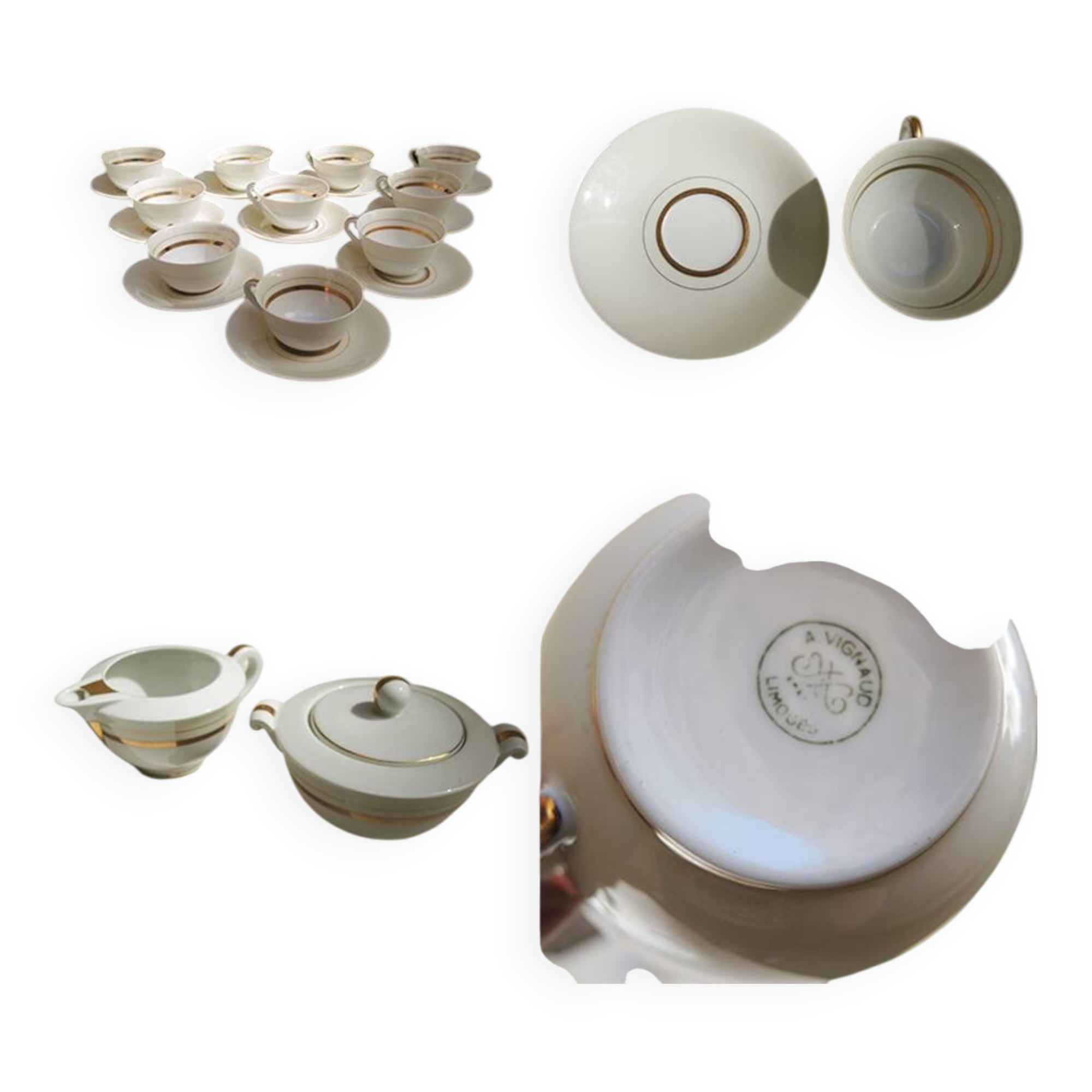 Antique A. Vignaud Porcelain Tea/Coffee Set