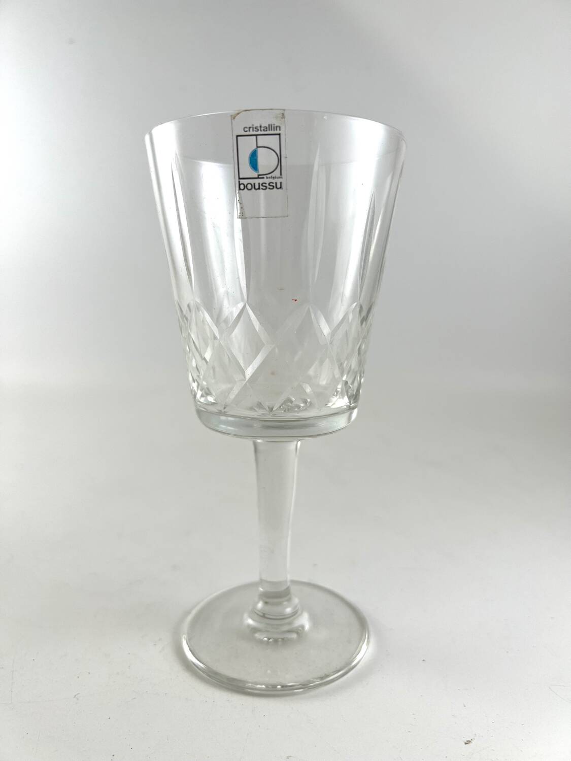 6 crystal wine stemmed glasses