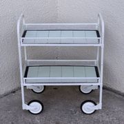 Vintage metal dessert trolley, openwork, 1950s.