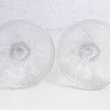 Pair of glass candlesticks