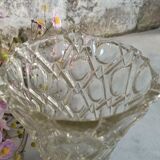 Four bohemian crystal vases