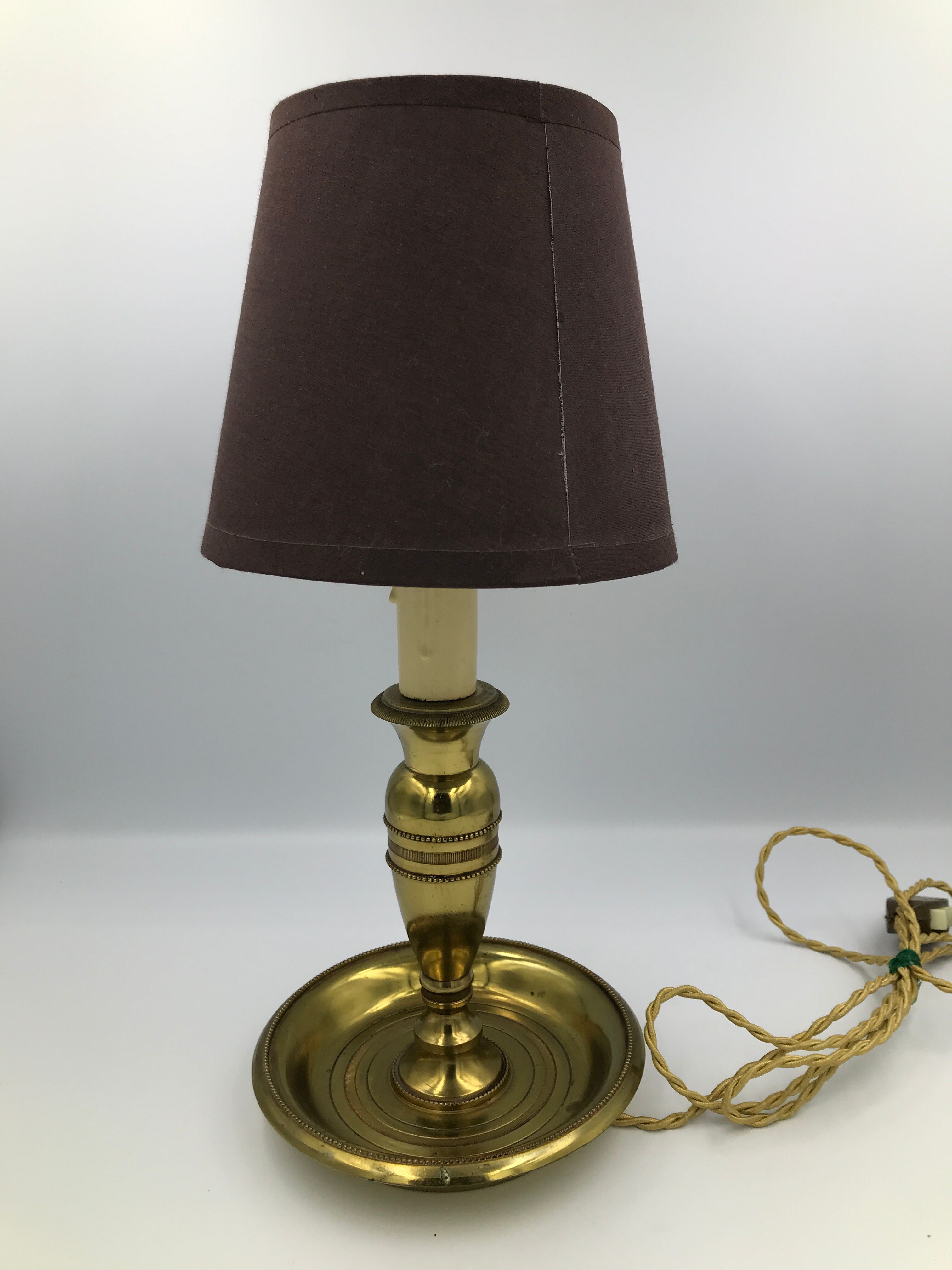 Vintage bronze bedside lamp