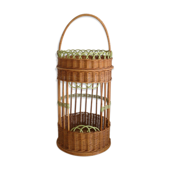 Panier-bar de jardin en rotin
