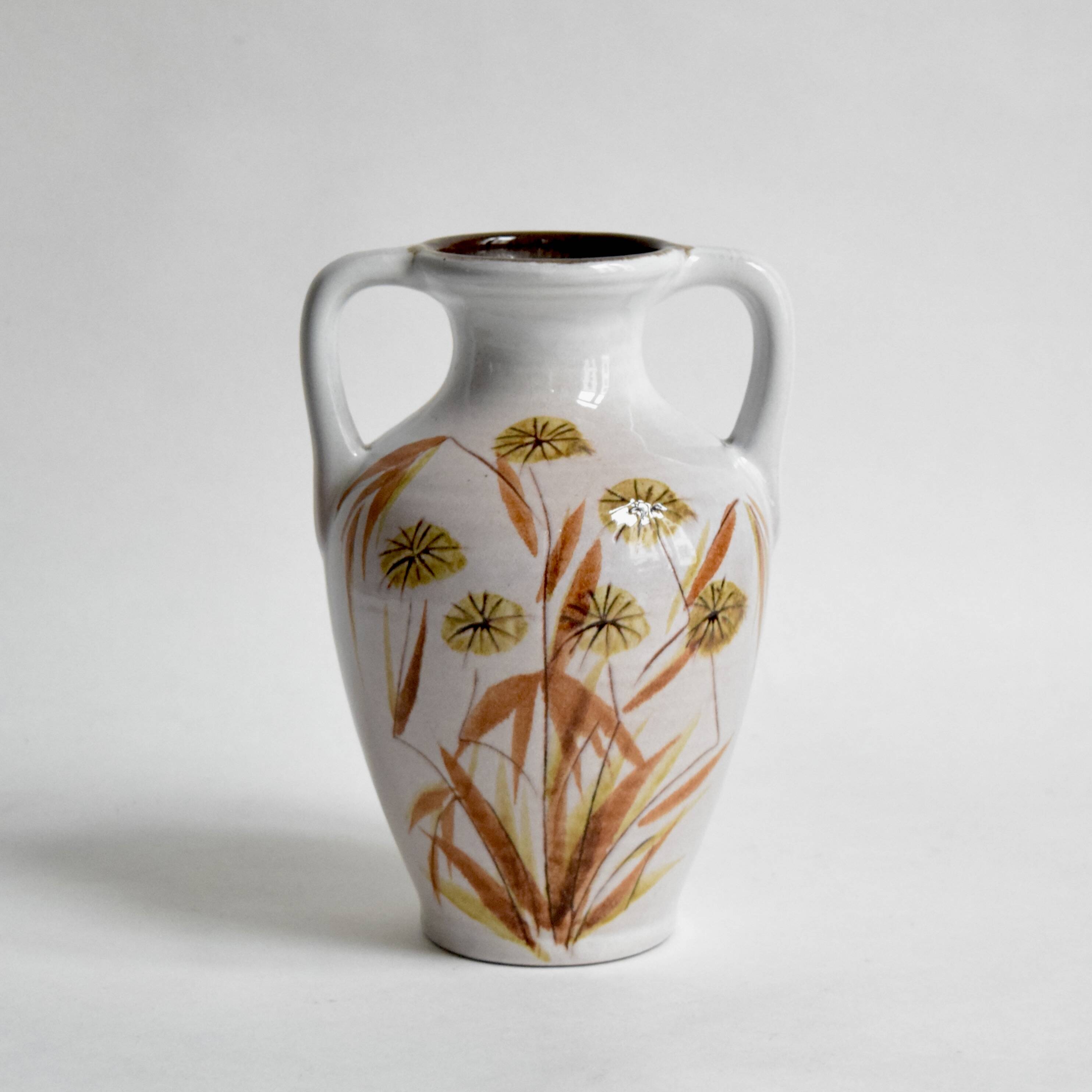 Vintage vase - glazed ceramic amphora - no. 3090 - West Germany