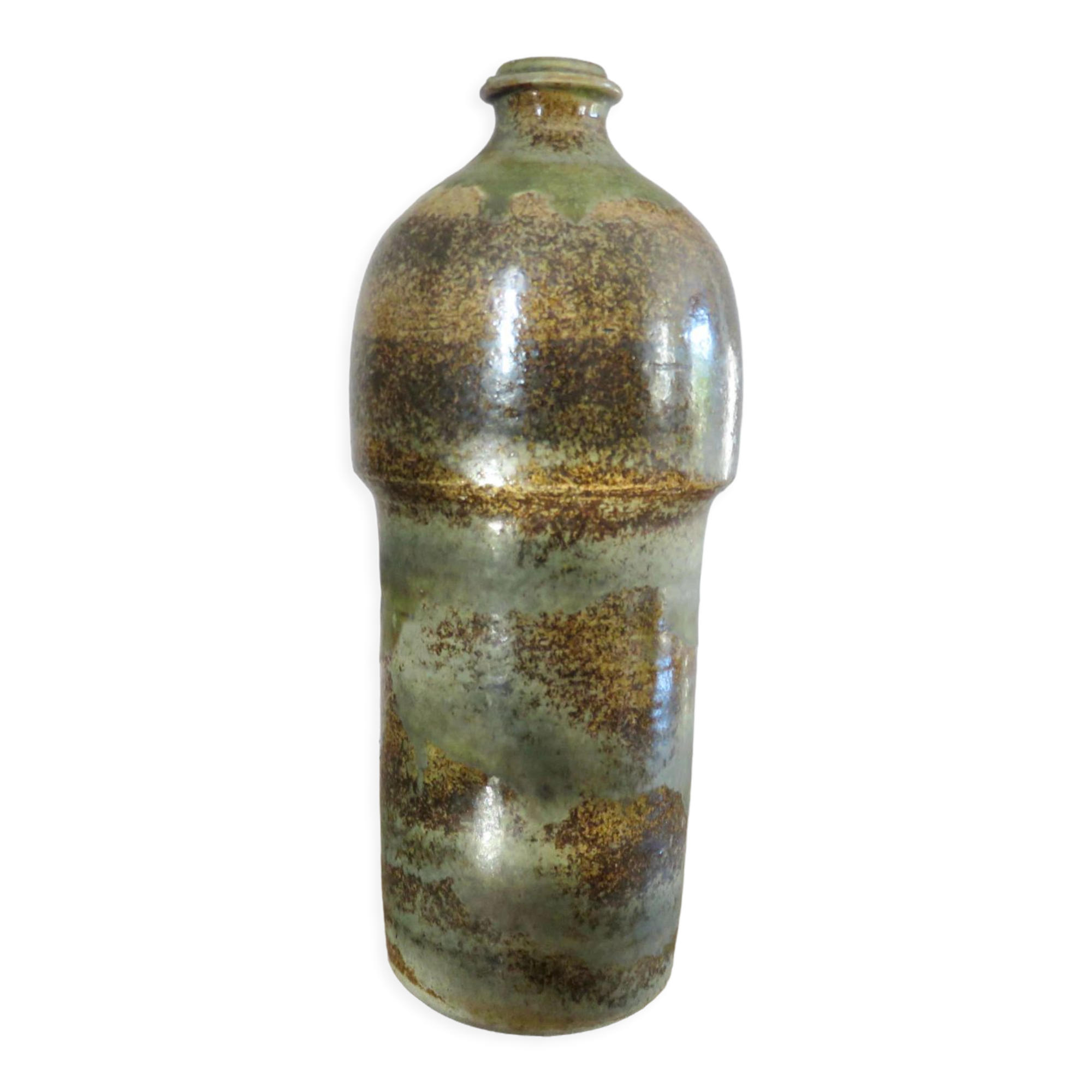 Glazed glazed sandstone soliflore vase 1960