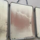 Vintage triptych barber mirror / dive 58x24cm