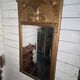 Miroir Art Déco doré années 1930 , miroir biseauté ,131cm de H