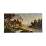 Old landscape painting by Pizoy