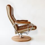 Leather armchair, chromed design, Germany,70