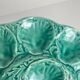 Large oyster plate Gien, slipware, turquoise, 1960-70