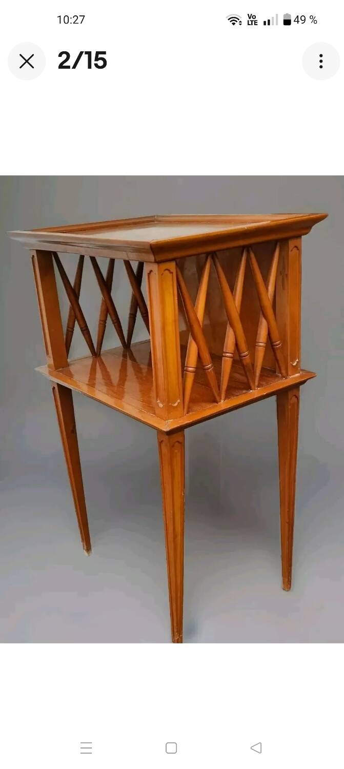Pair of cherry wood bedside tables/end tables from the 1950s