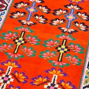 Tapis runner multicolore anatolien antique tissé à la main 81 cm x 372 cm