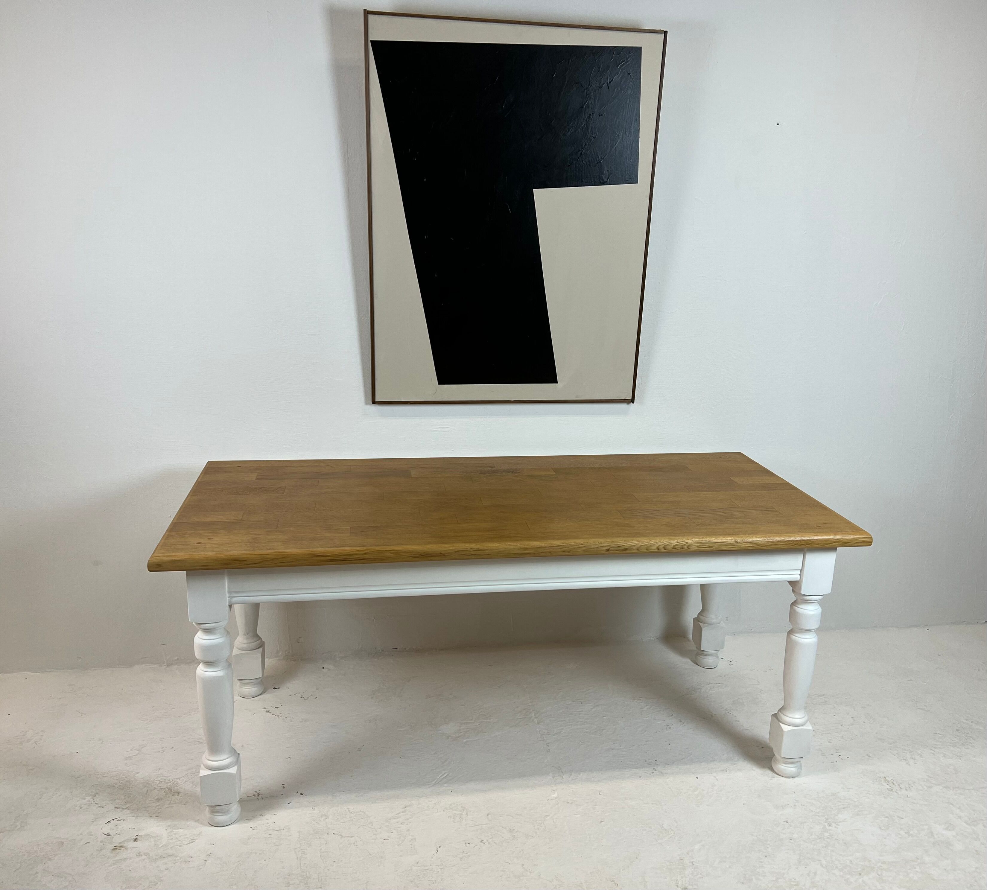 Ivory white base farmhouse table