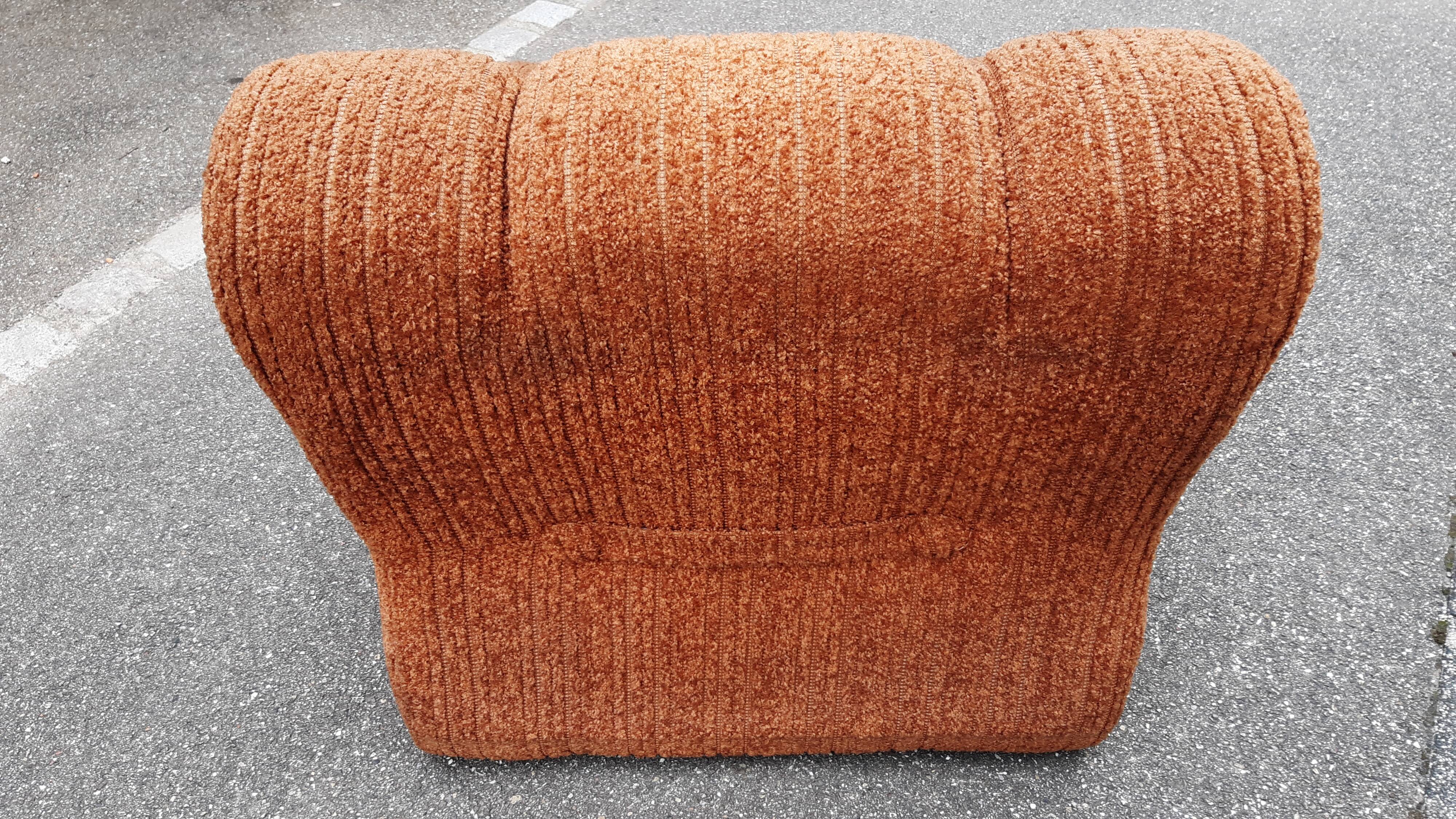 Driver and corduroy ottoman 1970