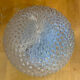 Vintage White Metal Support + Moulded Glass Ceiling Light Fixture