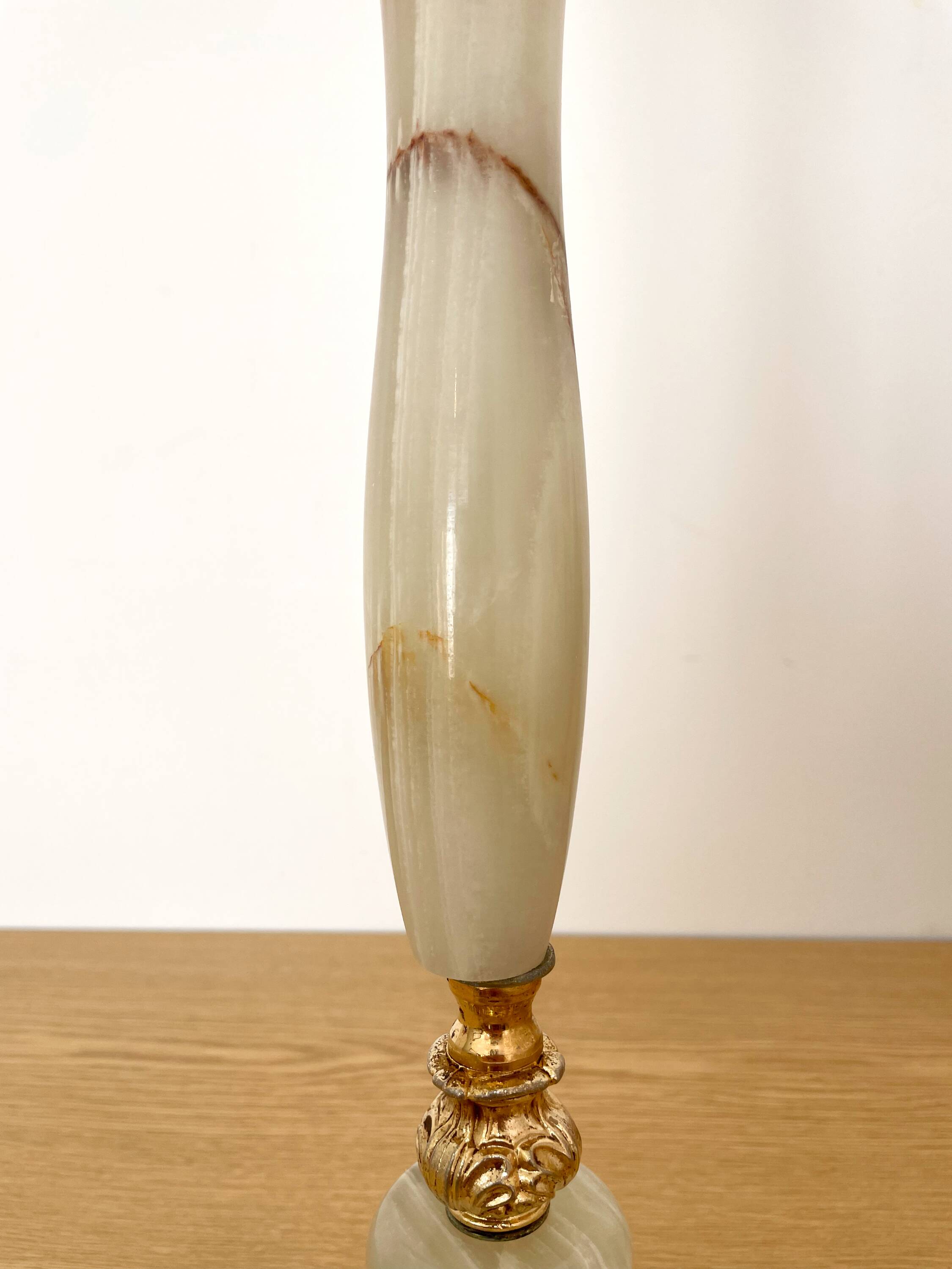 Vintage lamp in onyx and gilded brass - 1950s/60s