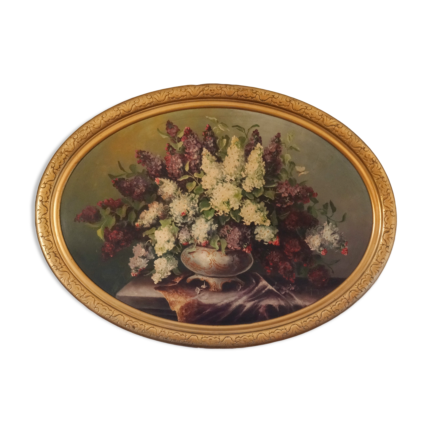 Table in oil bouquet of flowers