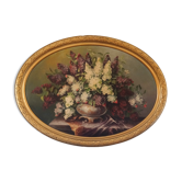 Table in oil bouquet of flowers