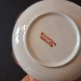 Set of 9 Macau porcelain bread or pasta plates, hand-painted