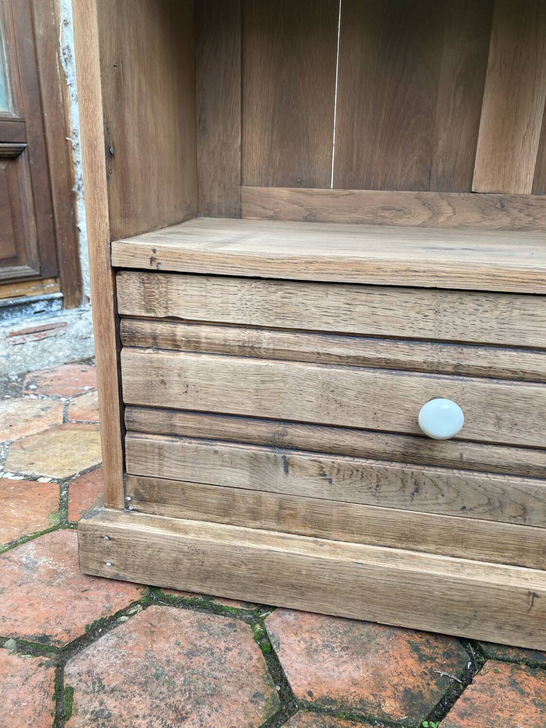 Antique furniture - solid oak shelf