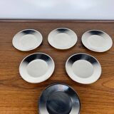 Set de 6 assiettes à dessert en inox facix, italie