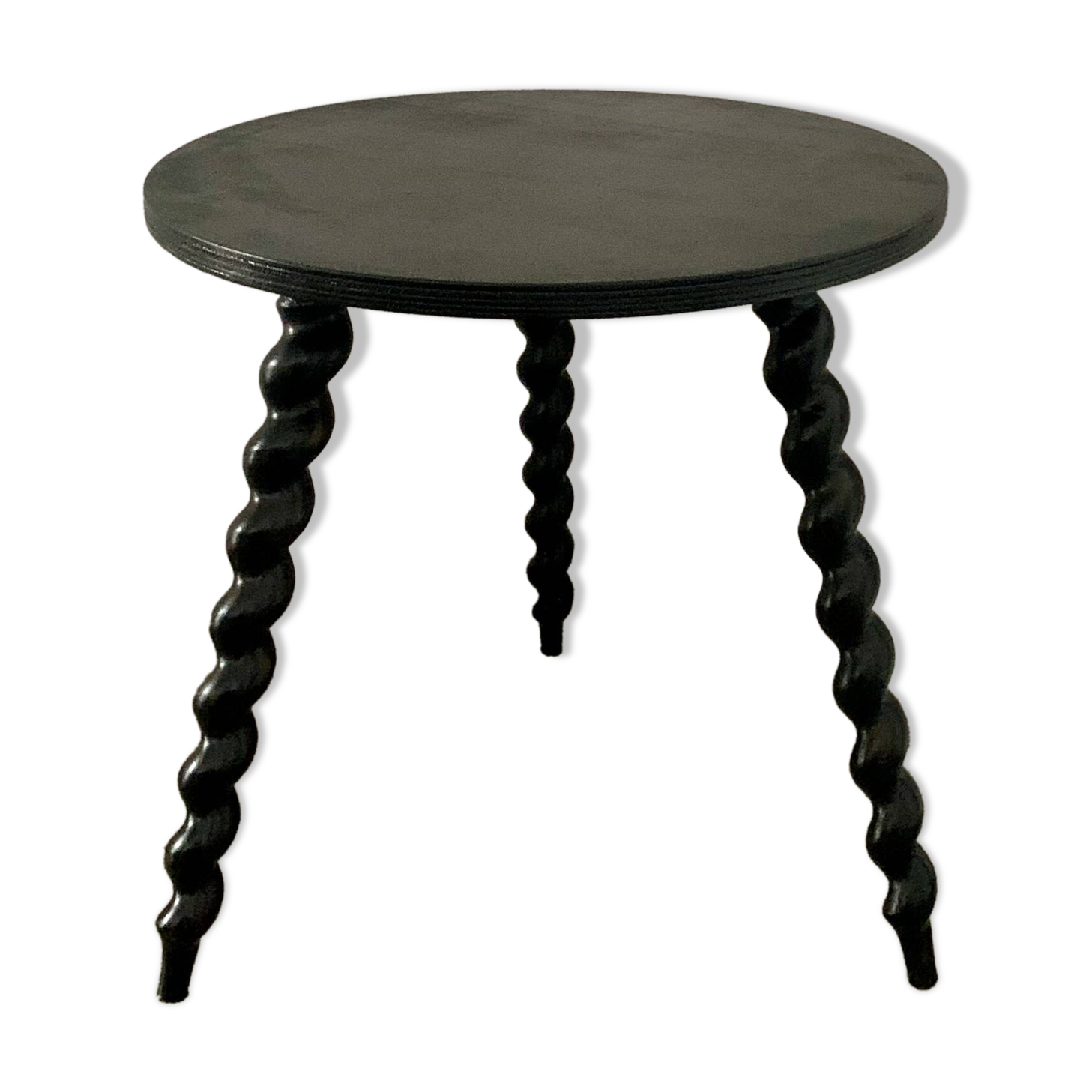 Guéridon, table d'appoint en bois noir