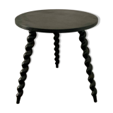 Guéridon, table d'appoint en bois noir