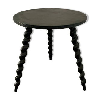 Guéridon, table d'appoint en bois noir
