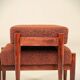 Set of two vintage-style footstools, bouclé cinnamon color