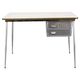 1950s Italian industrial metal and umakart desk — mid-century modern workstation